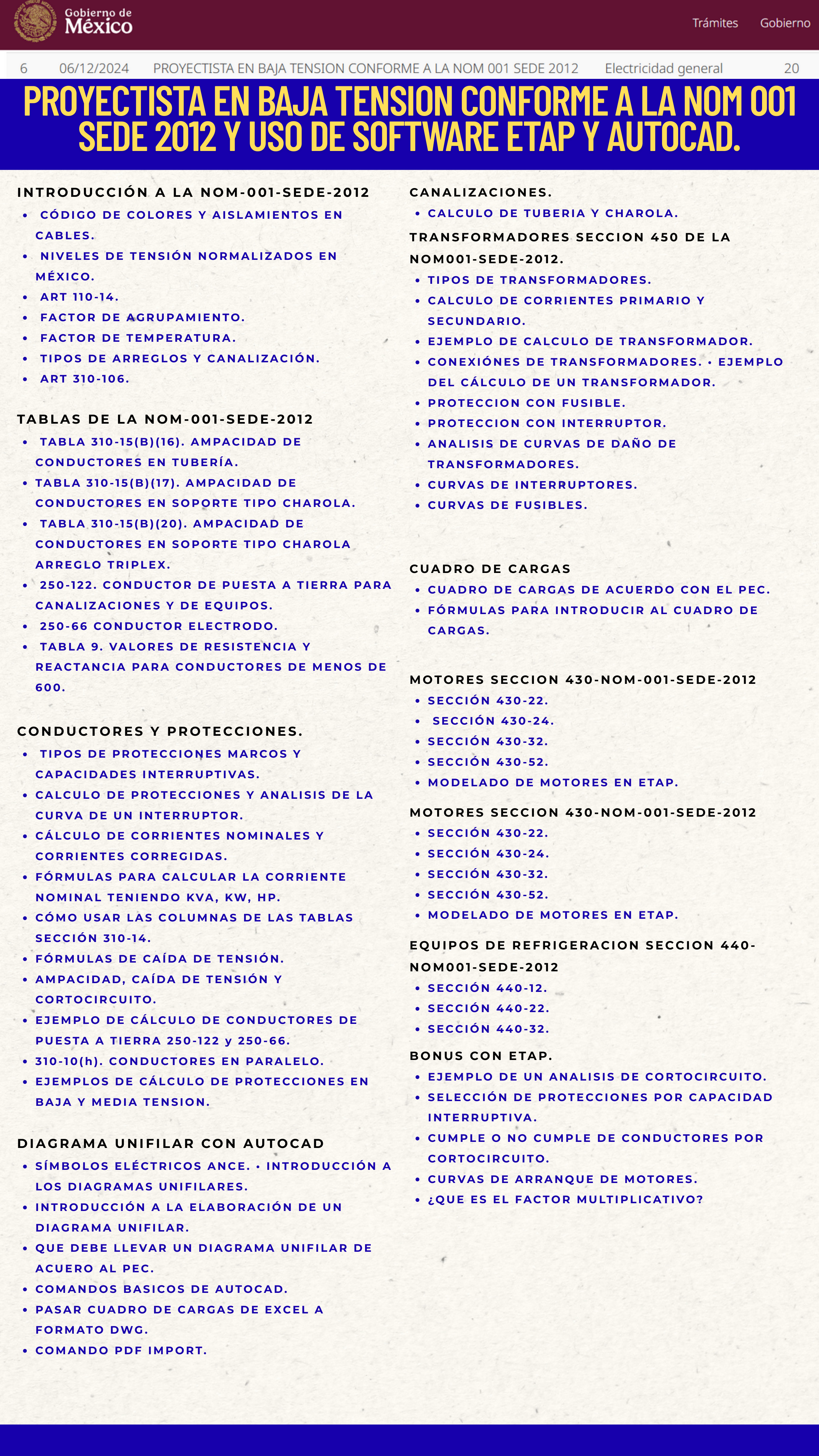 Curso de Baja Tensión